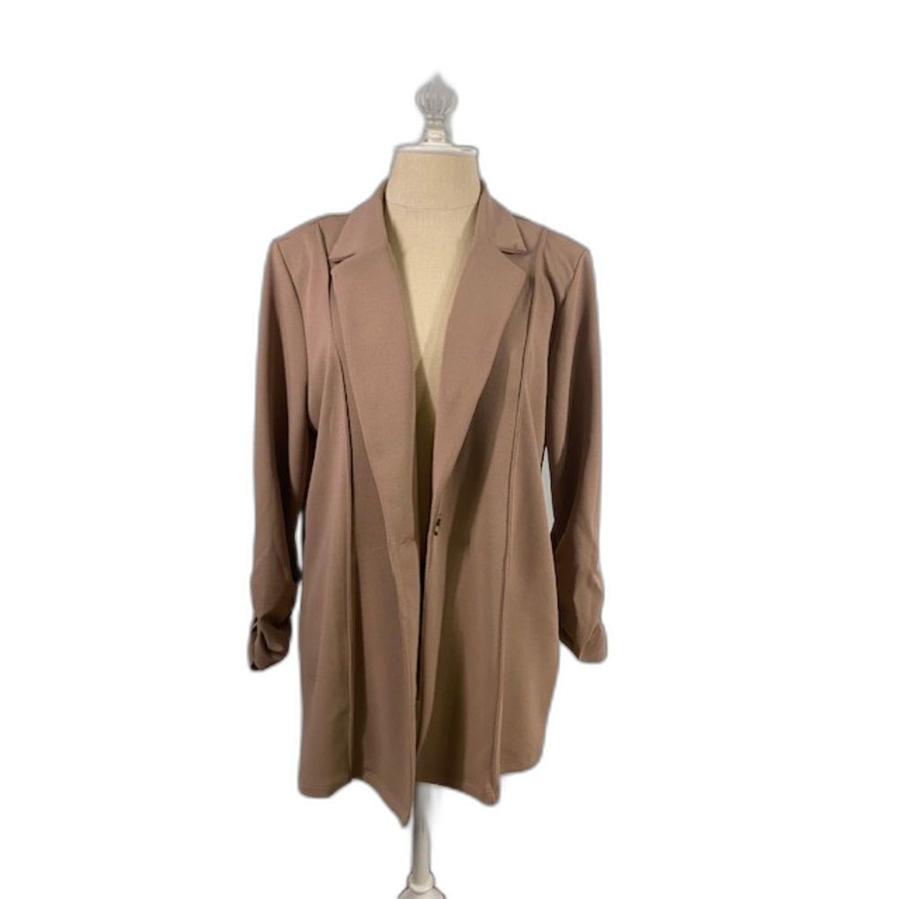 Fashion Nova Taupe Victoria Blazer Women's Size L NEW